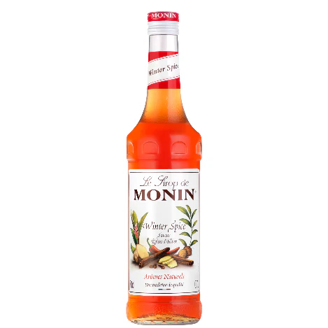 Monin Winter Spice Coffee & Cocktail Syrup Glass Bottle 700ml (1 Bottle, No Pumps)