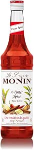 Monin Winter Spice Coffee & Cocktail Syrup Glass Bottle 700ml (1 Bottle, No Pumps)